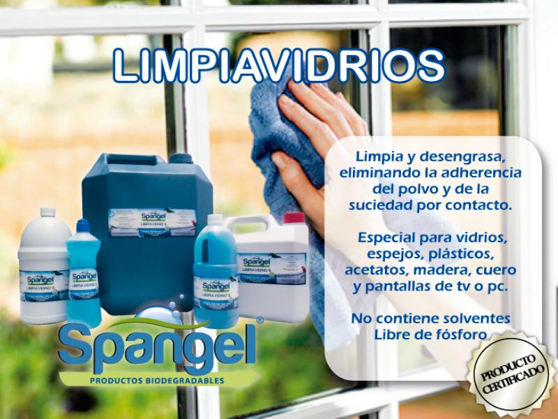 Limpiavidrios biodegradable. Compuesto químico biodegradable, con gran capacidad de desengrasar y limpiar superficies.